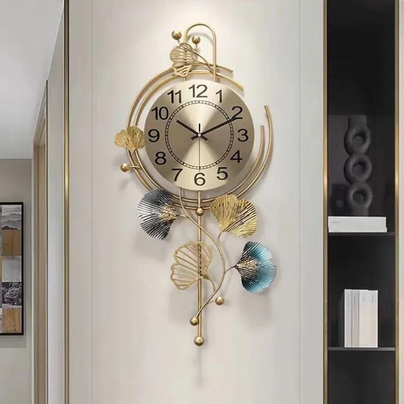 Light Luxury Decoration Clock Living Room Dining Room Home Wall Clock Creative Clock Silent Wall Clock Home Decoration Ya1016