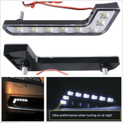 Coche Auto 2x Luz de Circulación Diurna 8LED DRL Niebla Conducción Luz Diurna Blanco Faro
