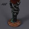 Halloween Table Ornaments Skeleton Hand Rose Candle Holder, Gothic Resin Decorative Ornament Atmospheric Trough for Home Decor, Dark Style Romantic