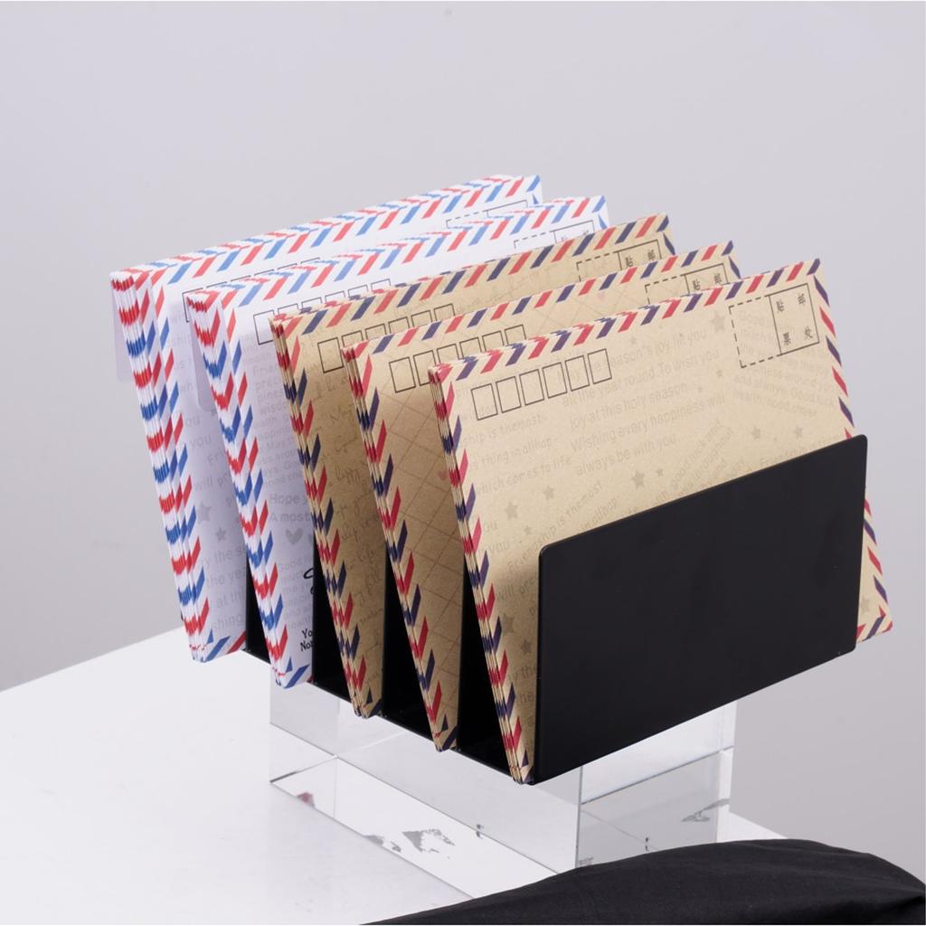 Desktop File Organizer 5 Compartments Iron Integrated Portable File Sorter Organizer for Home