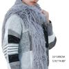 Womens Fuzzy Plush Scarf Knitted Furry Feather Long Scarf Collar Winter Warm Solid Color Scarves Shawl Wrap Streetwear