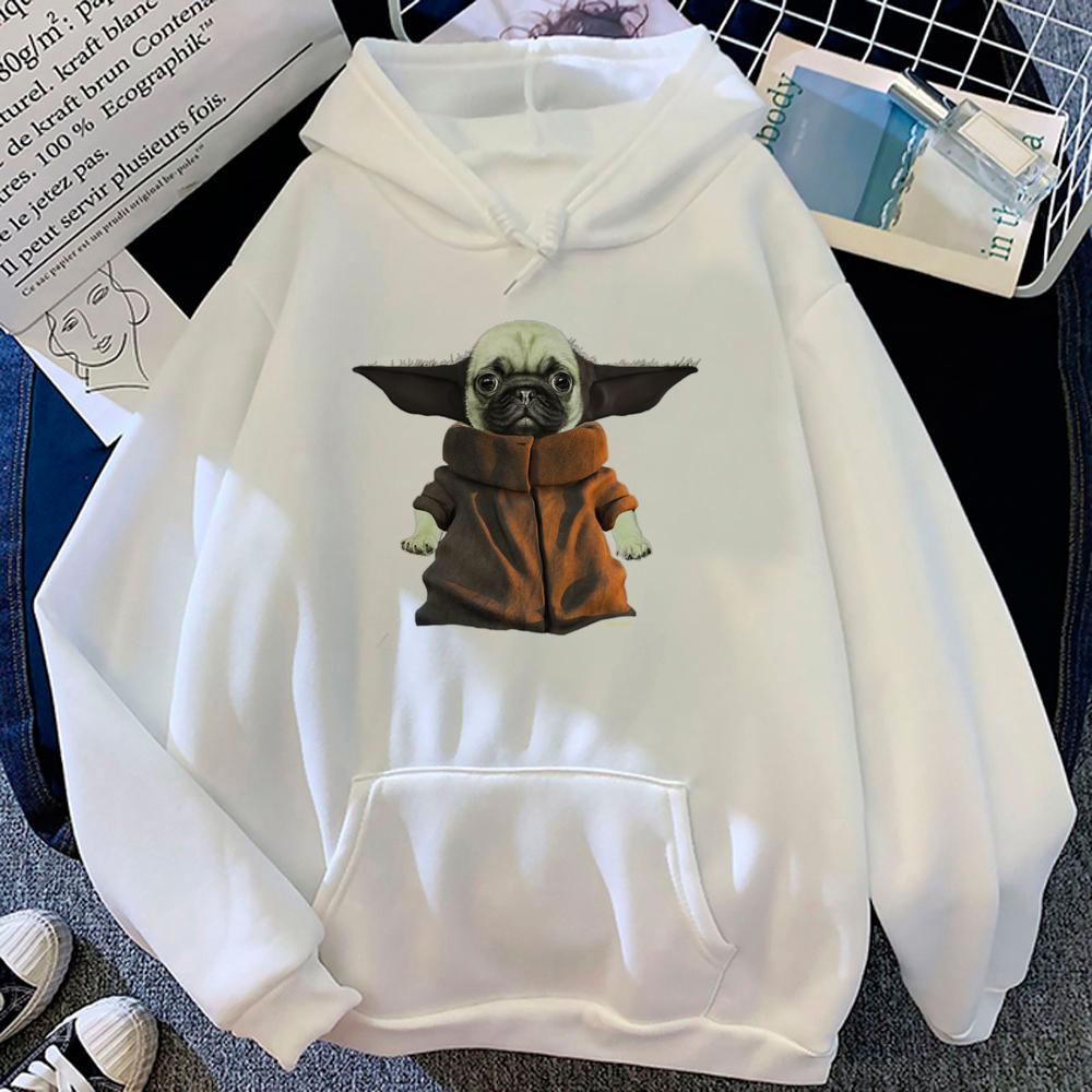 Mops Hoodies Frauen Unisex Langarm Top Anime Harajuku koreanischen Stil zieht Frauen Unisex 90er Jahre Kapuze