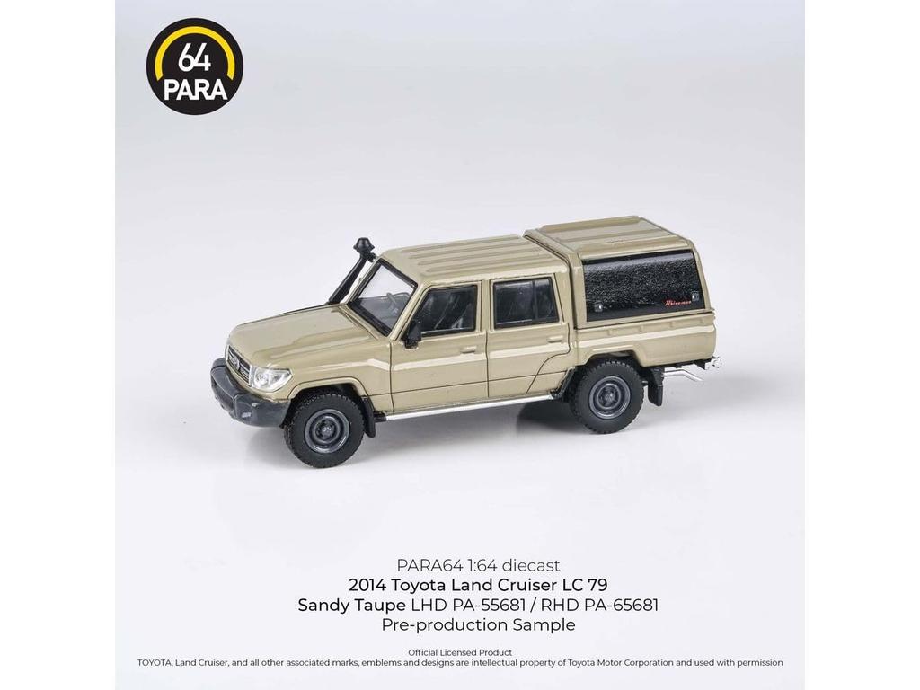 JADI B Toyota Land Cruiser Double Cab LC79 14 Sandy Top RHD with Canopy 1/64 scale model PA65681
