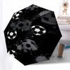 1pc Soccer Ball Pattern Automatic Folding Umbrella, Portable Tri-Fold Design with Iron Frame, Ideal Gift for Fans, Travelers, Daily Use.X069