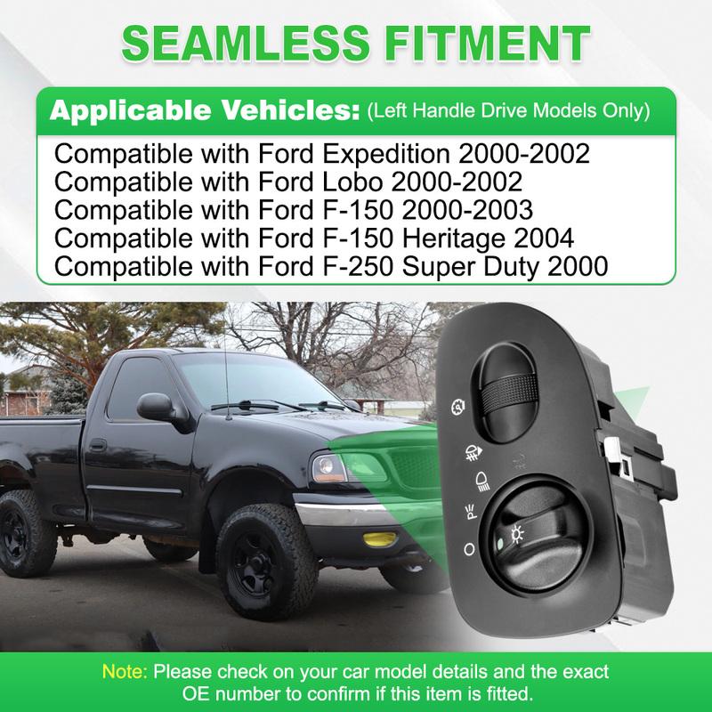 Black 9 and 4 P for Ford F-150 2000-2003 for Ford Expedition 2000-2002 DS-1367 Headlight Switch  YL3Z11654BAB
