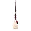 Wooden Carved Cartoon Bear Rabbit Keyring Animal Charm Keychain Travel Souvenirs Backpack Pendant Decorations Couple