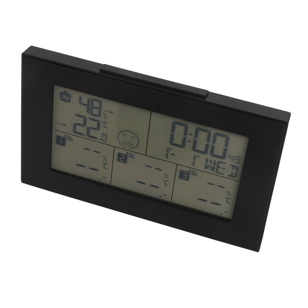 Orologio Meteo Termometro Wireless a 3 Canali per Interni ed Esterni Monitoraggio di Temperatura e Umidità