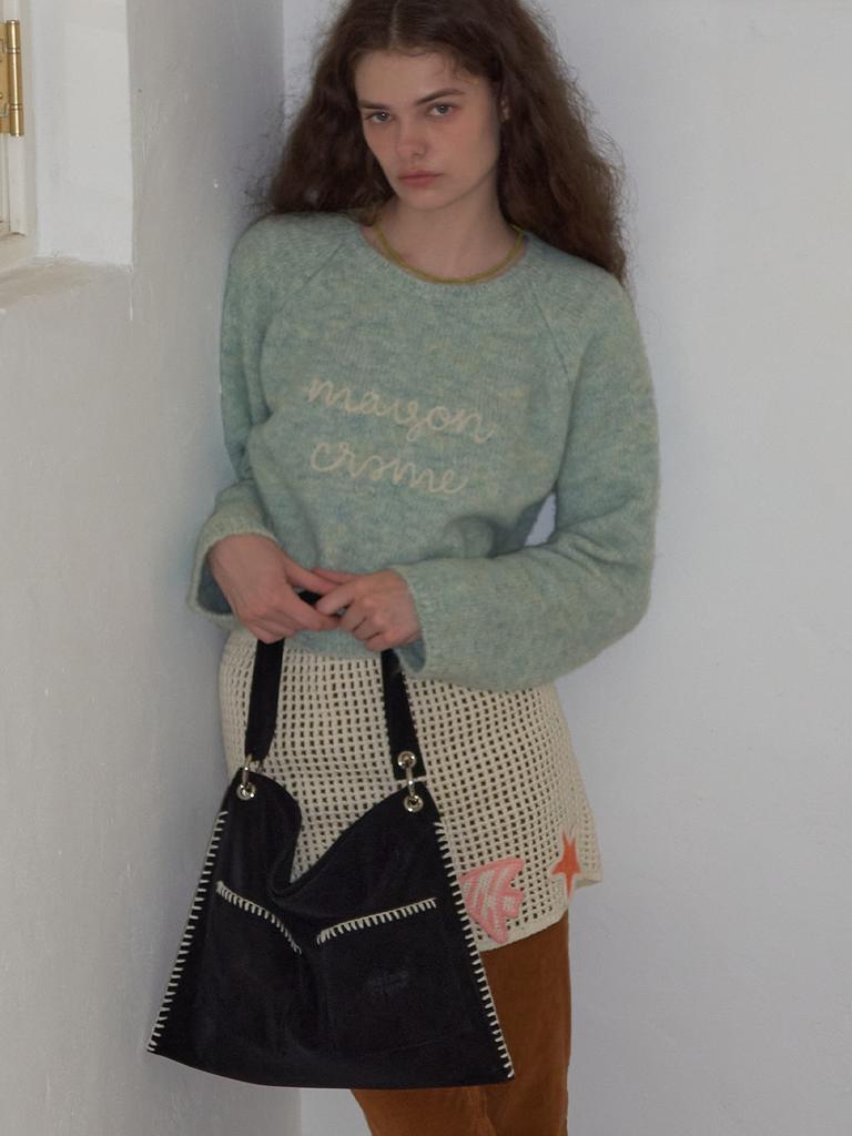 Maison Creme Grande Collage Bag _ Black