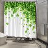 Lucky Clover Shower Curtain - Waterproof, Mildew-Resistant with Vibrant Green Leaf Design for Fresh and Inviting Bathroom Decor