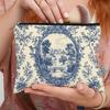 1 stuks Franse Toile Blauwe Print Make-uptas Pastorale Landschap Toiletartikelen Organizer Ritsluiting Lichtgewicht Reizen Make-up Pouch