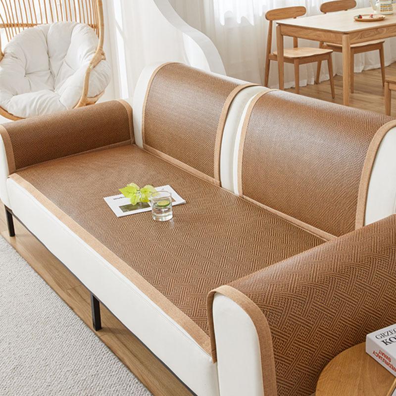 Rattan Mat Sofa Mat Seat Cushion Summer Non-Slip  New Mat Universal Bamboo Mat Sofa Cover Summer Model