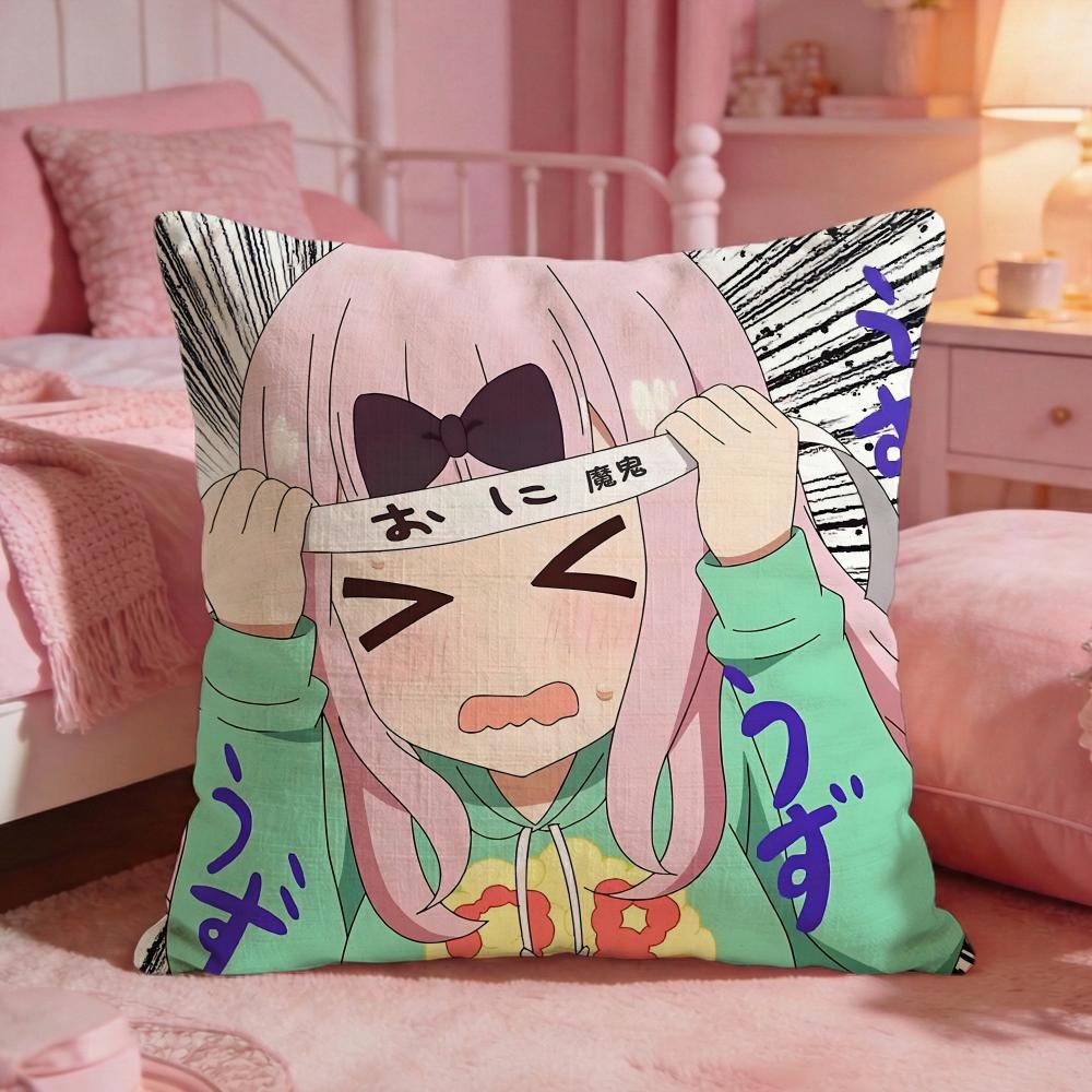 KKaguyasamas Love Is Wars Cushion Cover Premium Comfort Reversible Pillow Cove Two In One Design For Any Room  Car Interior