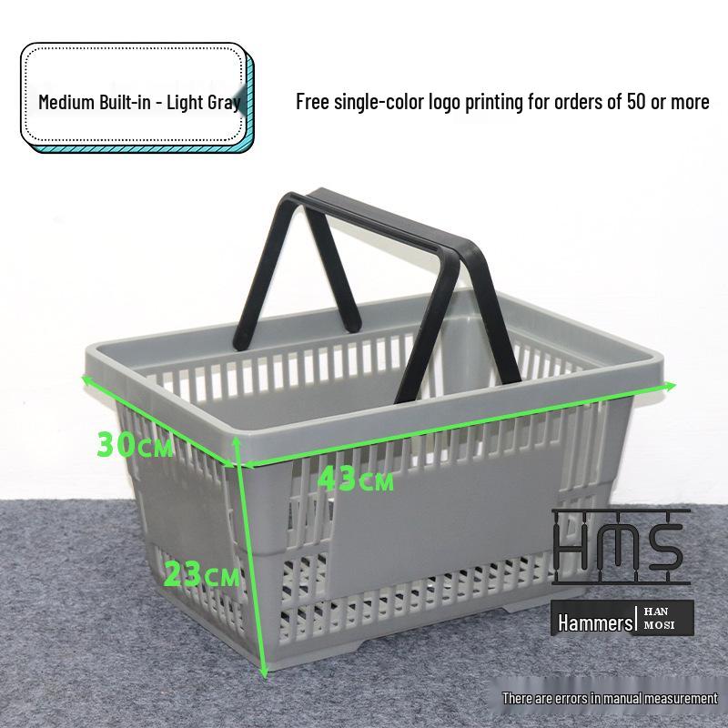 Thickened Handheld Plastic Shopping Basket - Suitable for Snacks, Household Vegetables, and Convenience Stores