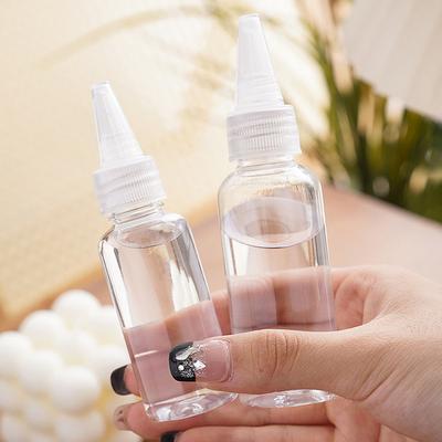 30-100ml Empty Dropper Bottle Transparent Plastic Refillable Nozzle Dropper with Cap Small Extrusion Bottle Portable Packing