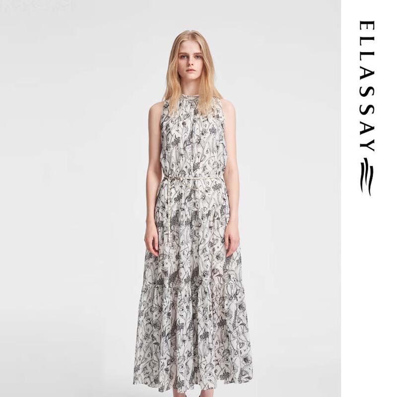 

ELLASSAY Women s Mulberry Silk Elegant Halter Neck Dress EWE352Y11900 S