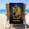 Custom Name Beach Towel Pacers Basketball Team  Beach Towel, Soft Microfiber, Gift for Her/Him, Birthday, for Pool, Beach, Travel, Fan Gifts