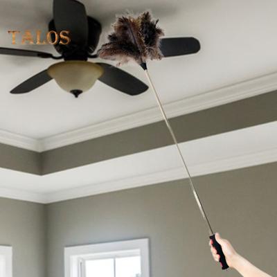 Extendable Ostrich Feather Duster Long Handle Rugged Design Telescopic Pole Duster Reusable Fluffy Duster