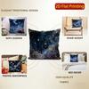 2D Starry Night Sky Patterned Throw Pillow Covers Pattern Cushion Cover Suitable For Sofa Bedroom Car Pillow Cover