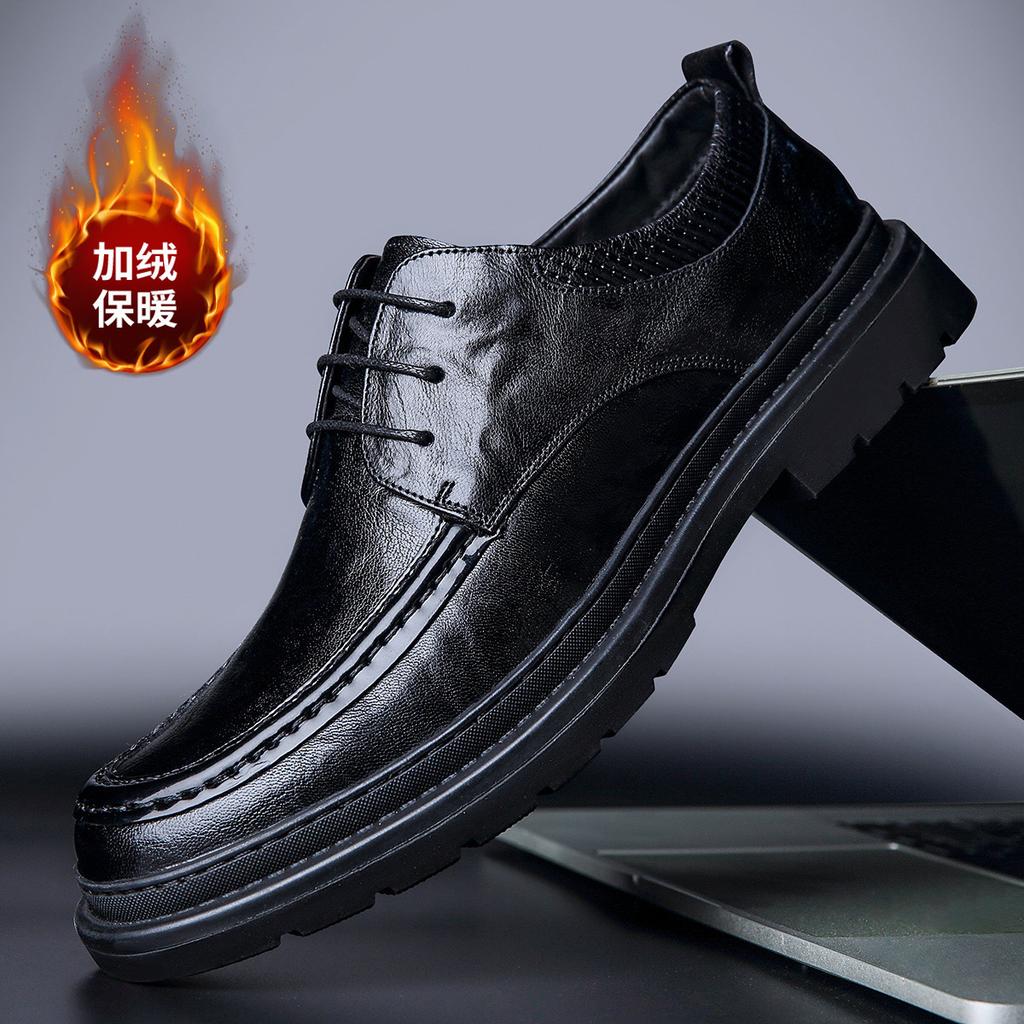 2025 Herren Lederschuhe Leder Britischer Stil Herrenschuhe Leder High-End Hochzeit Bräutigam Derby Schuhe Modetrend Vielseitig