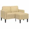 VidaXL 2-seater Sofa with L-shaped Chaise Lounge Grey-green 125 Cm Linen, 2-seater Bedroom Sofa, Loveseat, Two-seater Sofa 4107080
