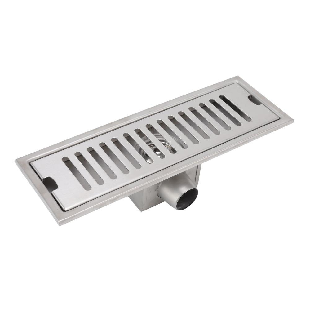 304 Stainless Steel Floor Drain 30 × 10 cm / 11.81×3.94in Shower Floor Drain  Bathroom
