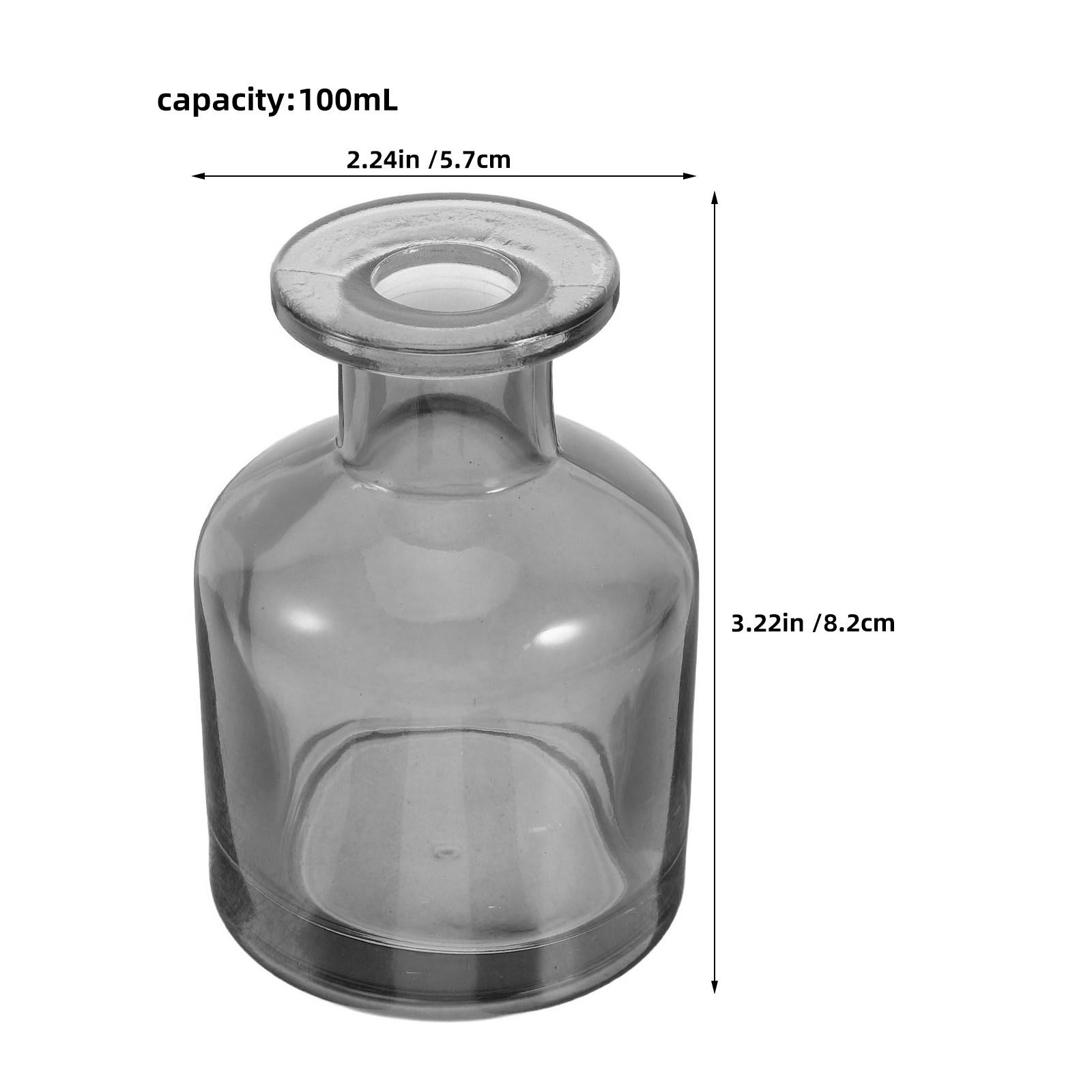2Pcs 100Ml Clear Glass Diffuser Bottles Cylindrical Aromatherapy Bottle Refillable Empty Fragrance Oil Bottle Decorative Perfume серый