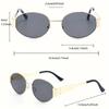 2pcs Summer Women'S Fashion Glasses Retro Oval Frame Combination Unisex Decorative Oval Metal Frame Trendy Eyewear