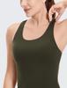 CRZ YOGA Tank Yoga Cupped Stretch Fitness Olive Size S Women's Top, Sportswear, Wear, Racerback, Quick-Drying, Breathable, Bra, Butterluxe, Green,