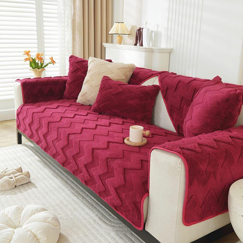 

Осень и зима новый высококачественный плюшевый нескользящий чехол на подушку для дивана утолщенная бытовая подушка для сиденья спинка всеобъемлющий чехол трансграничный 70*70cm