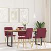 Dining Chairs 4 Pcs Burgundy Fabric