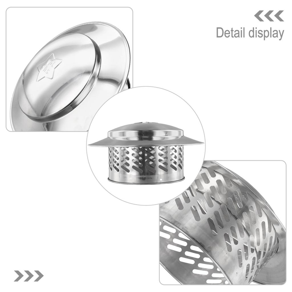 80/110/160/200mm Stainles Steel Chimney Cap Round Ducting Ventilation Exhaust Cover Roof Pipe Exhaust Hood Vent Cap