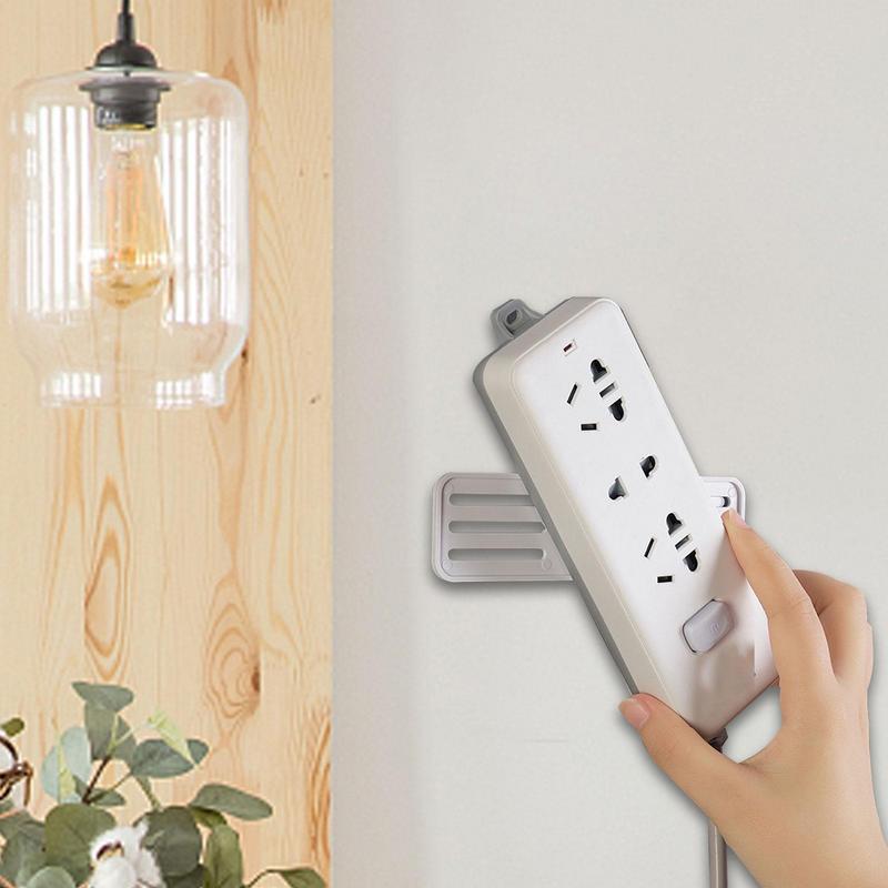 Desktop Socket Fixer Non-slip Router Fixing Holder Multifunctional Cable Management Rotating Mounting Bracket For Wooden Metal