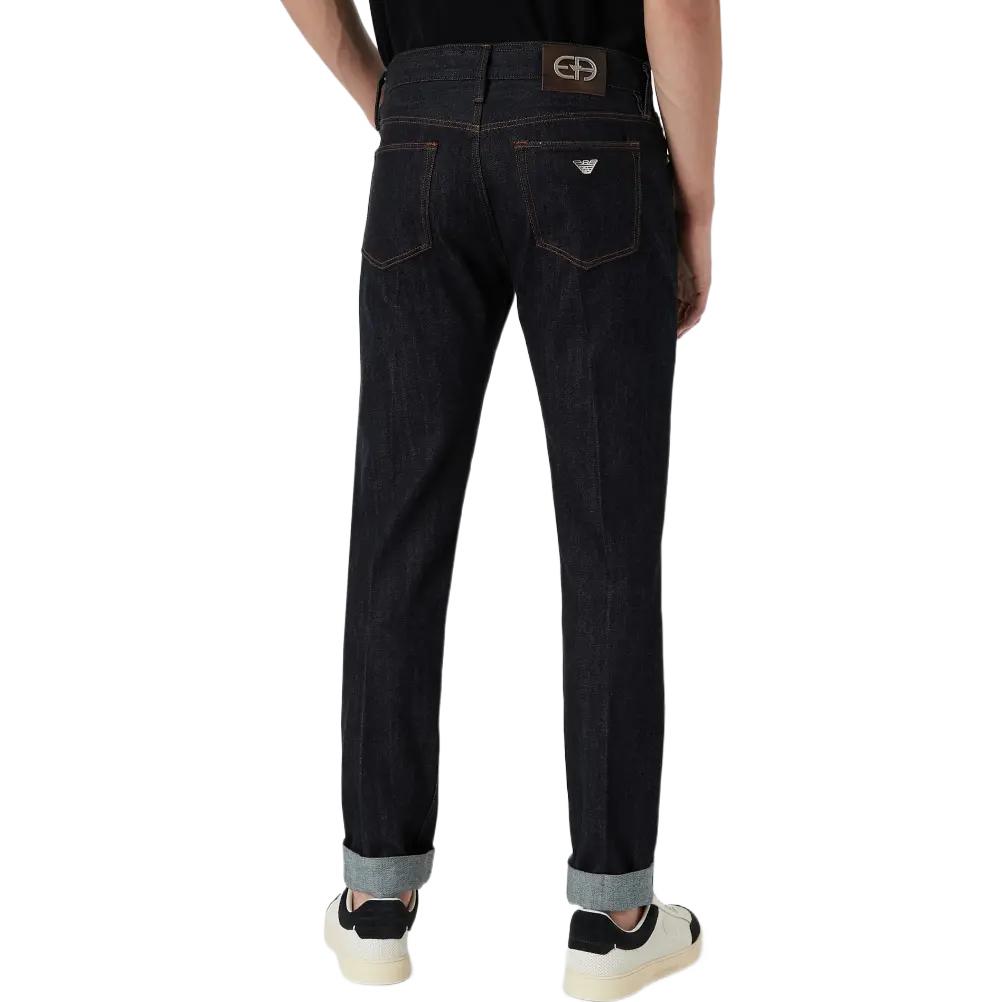 Emporio Armani Jeans Men's Navy Blue Moderate Straight Fit Pants 6L1J75-1DJMZ-0941