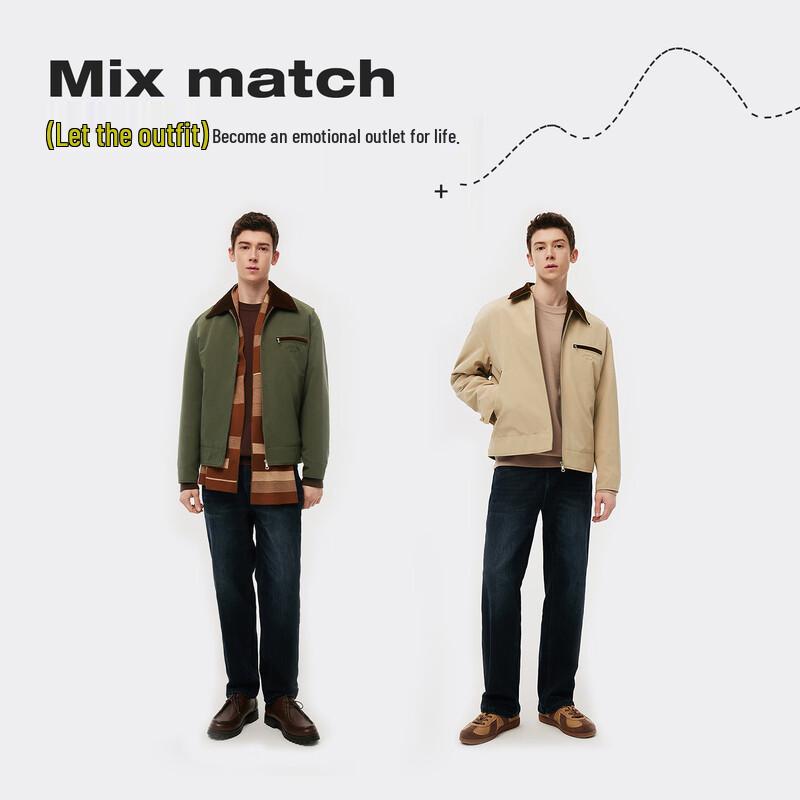 NVG·YOUNG Men's Collared Thickened Casual Padded Jacket