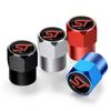4Pcs/Set ST Emblem Car Wheel Tire Valve Caps Covers Accessories For Ford Focus Kuga Mondeo Transit EcoSport Tierra Explorer