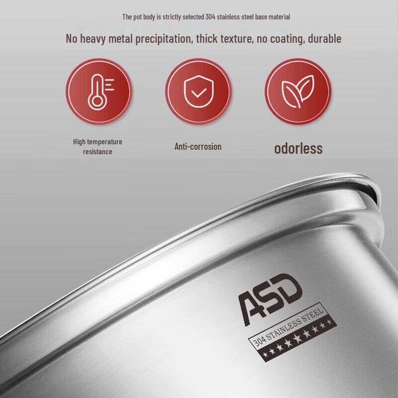 Aishida 30CM 2-Layer 304 Stainless Steel Steamer