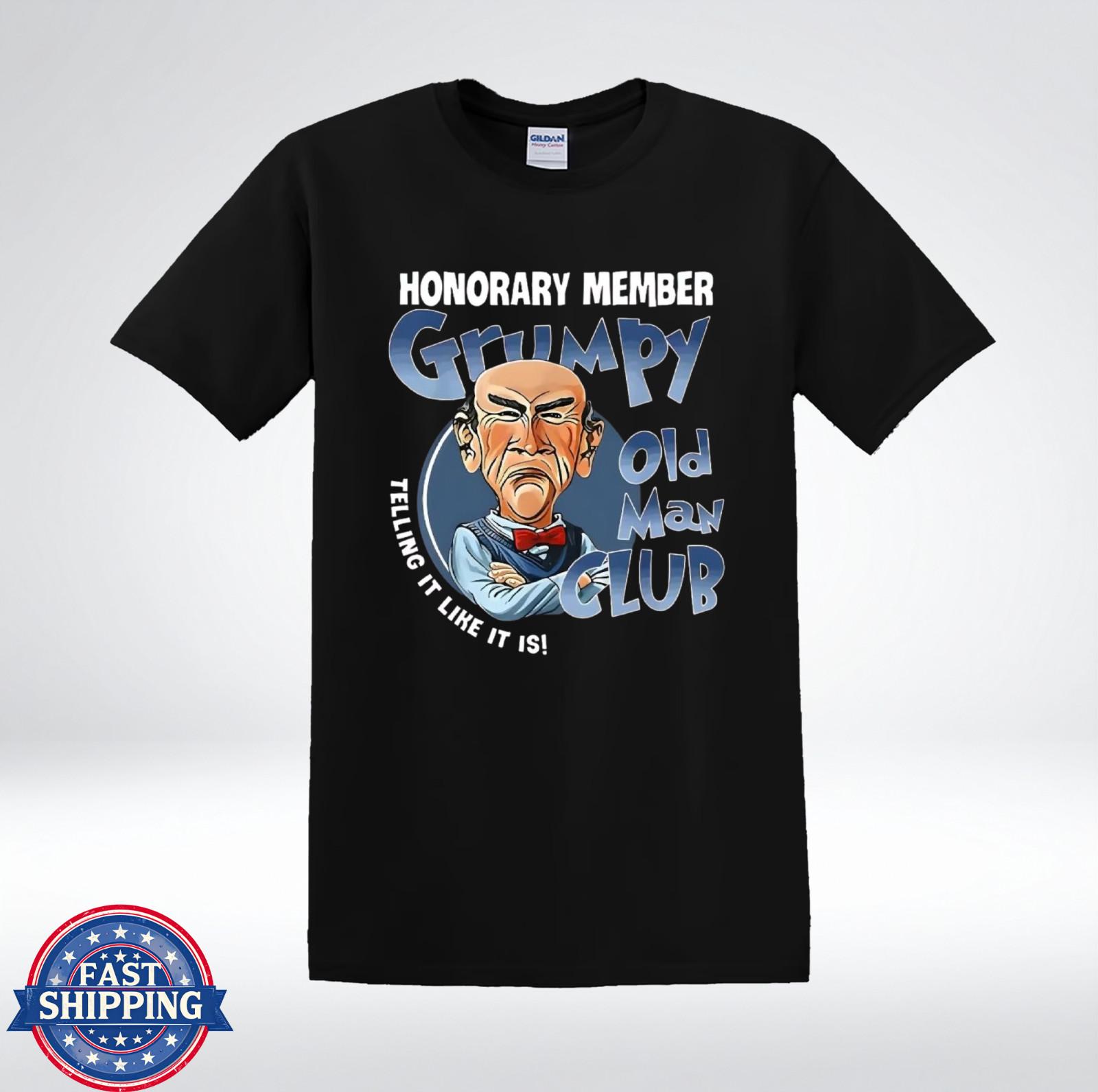 Honorary Member Grumpy Old Man Club Funny Grandpa Humor T-Shirt L
