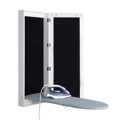 Wall Mounted Ironing Board with Storage Cabinet,Built In Ironing & Folding Support Frame, Wall-Mounted Mirrors for Home, Apartment & Small Spaces