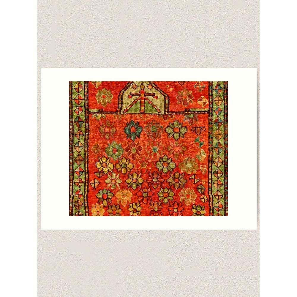 Tapestry antique Caucasian carpet 75x100
