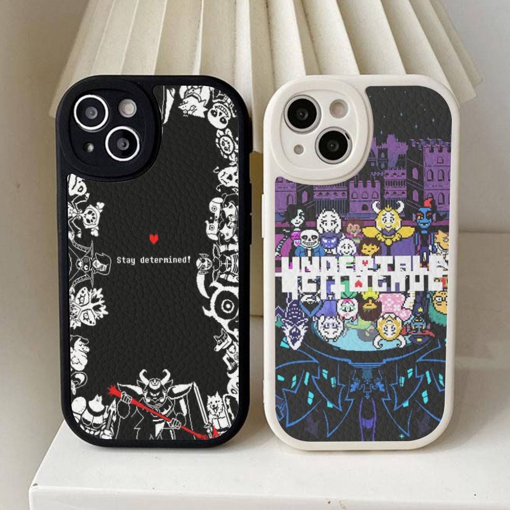 U-Undertale Game Phone Cover For IPhone 16 15 14 13 12 11 Pro Max Plus Leather Soft Case