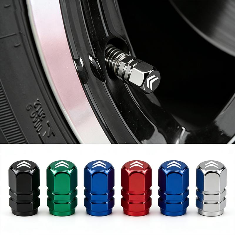 4Pcs Car Wheels Valves Tires Inflation Valves Metal Covers For Citroen C4 C3 C5 C5X X e-C3 C-Elysee Berlingo C1 C6 C2 C-Crosser vh62