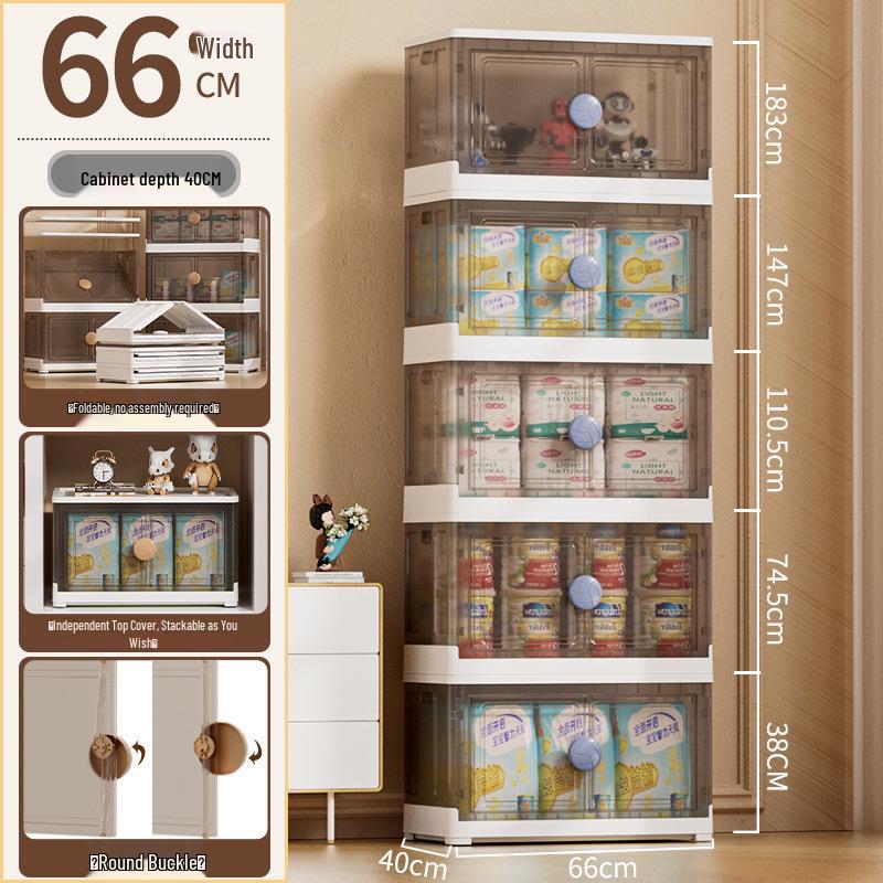 Foldable Large Plastic Wardrobe Cabinet: No-Installation Storage for Clothes, Snacks, and Toys