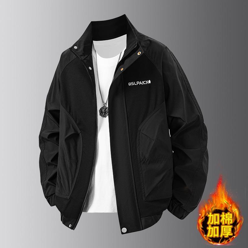 25 Autumn and Winter New Small Suits Trendy Fashion High Quality Stand-up Collar Jacket Large Size Fleece Thermal Jacket