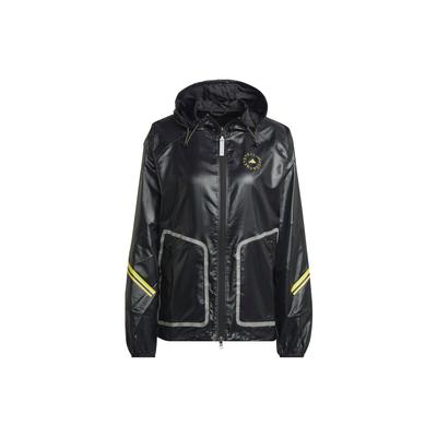 X Stella McCartney Logo Print Hooded Zip Jacket Women Jackets Black Yellow HI6053