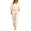 Women's Casual Half Zip Long Sleeve Top and Pants Set