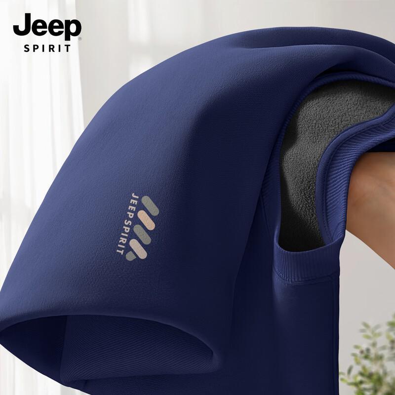 Jeep Spirit Men s Fleece Lined Graphic Crew Neck Sweatshirt XL