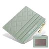 BAELLERRY Women's Multi-color Korean Style Embossed Thin Zipper Card Holder