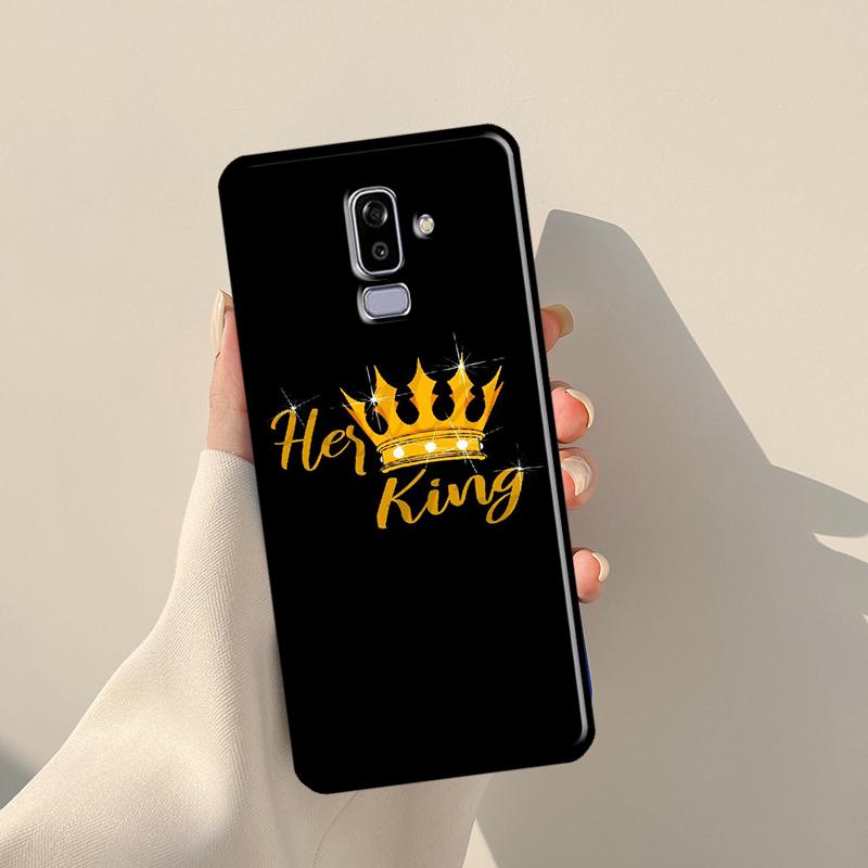 Crown QUEEN & KING Couples For Samsung J3 J5 J7 J510 J310 J330 J710 J730 J1 A3 A5 2016 2017 J4 J6 Plus J8 2018 Case