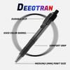 Deegtran Pens Bulk, 30 Pack No Bleed Black Ink Click Pens with Soft Grip, Wholesale Retractable Ballpoint Pens for Office School, Medium Point Smooth