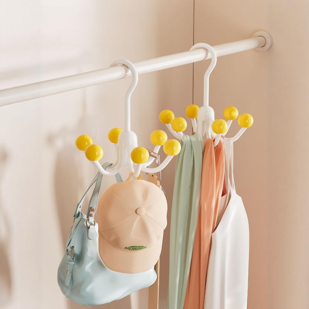 Dopamine Rotating Six Claw Hook Clothes And Underwear Storage Hook Multi Functional Required Home Organization Hook